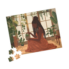 African American Plant Lady Puzzle — 110, 252, or 520-piece Botanical Jigsaw
