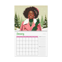 Pretty & Poised: A Year in Pink and Green | 2026 Wall Calendar