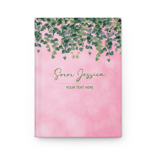 Personalized Pink and Green Sorority-Inspired Ivy Journal | Sorority Inspired Soror Gift | Custom New Member Gift