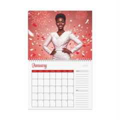 Devastating & Radiant: A Year in Crimson and Cream | 2026 Wall Calendar for Women