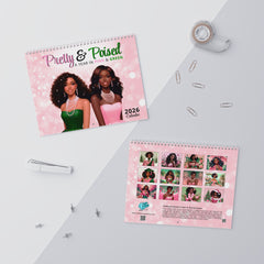 Pretty & Poised: A Year in Pink and Green | 2026 Wall Calendar