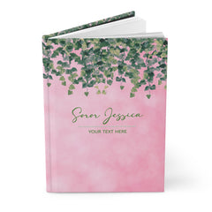 Personalized Pink and Green Sorority-Inspired Ivy Journal | Sorority Inspired Soror Gift | Custom New Member Gift