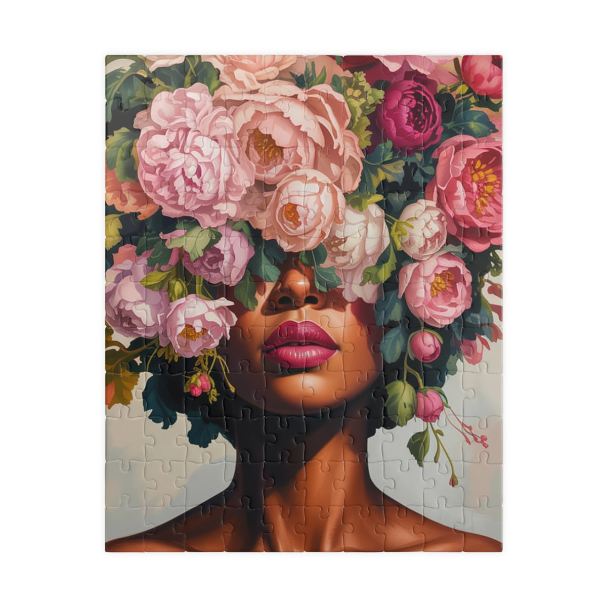 Floral Crown Portrait Puzzle — Artistic 110/252/520-Piece Jigsaw