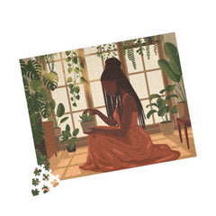 African American Plant Lady Puzzle —  110, 252, or 520-piece Botanical Jigsaw