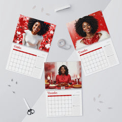 Devastating & Radiant: A Year in Crimson and Cream | 2026 Wall Calendar for Women